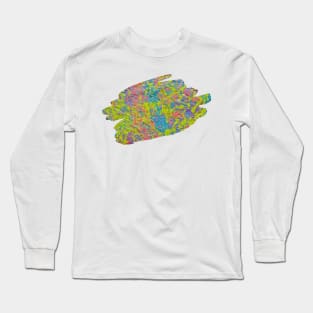 Green Graffiti Splash Art Print Long Sleeve T-Shirt